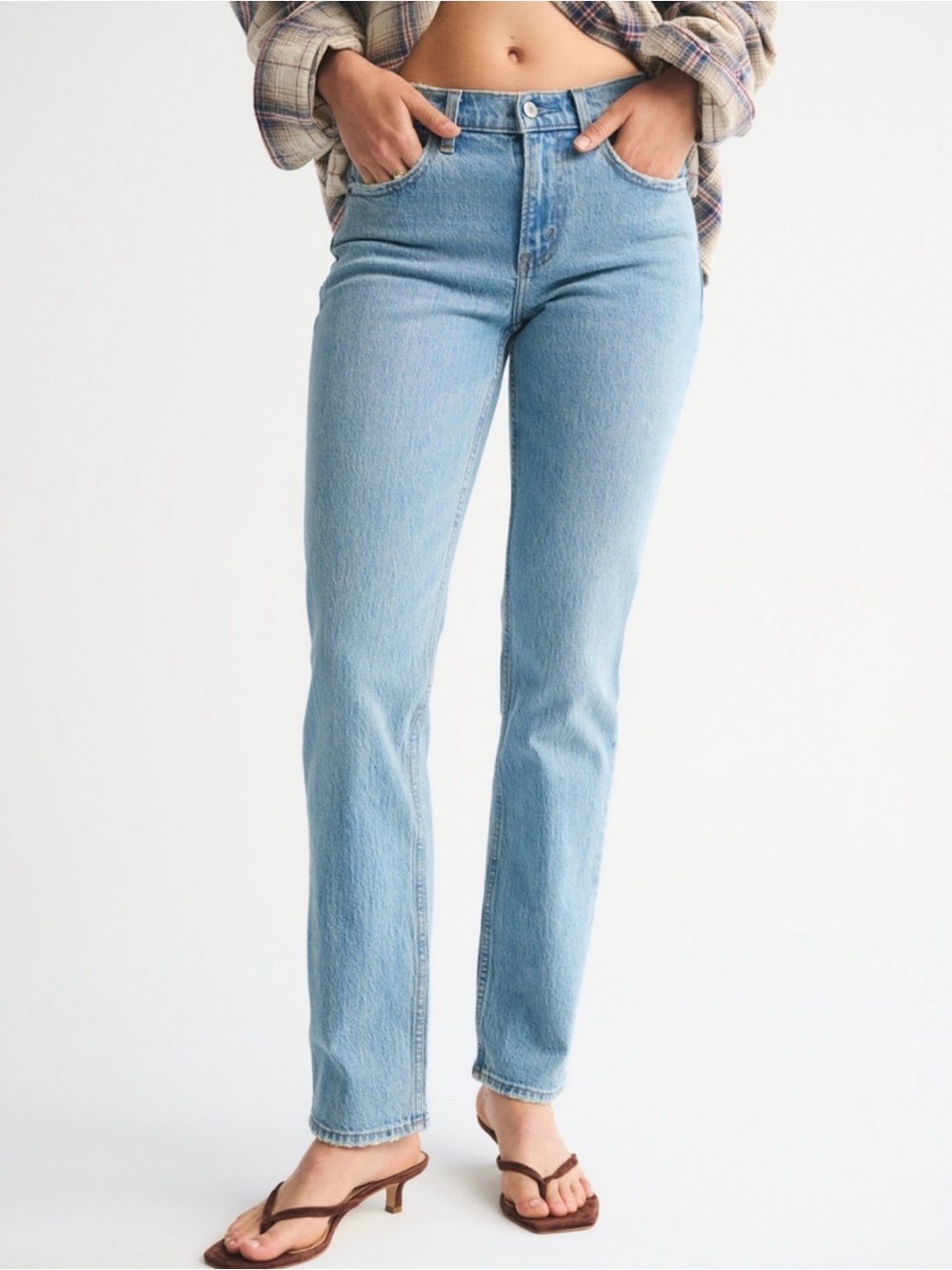 Abercrombie & Fitch Light Blue Straight Leg Jeans